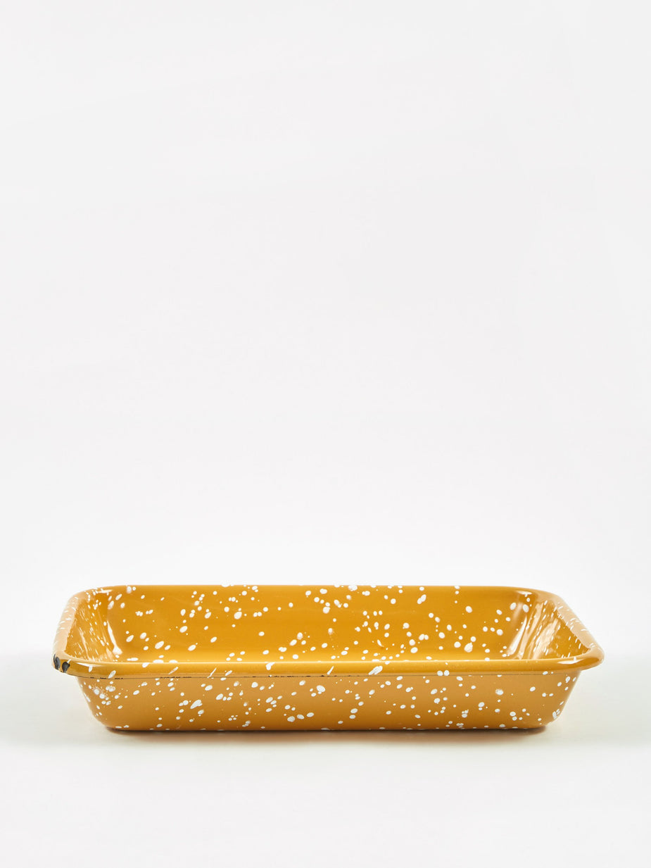 HAY HAY Enamel Sprinkle Rectangular Tray - Mustard - Other