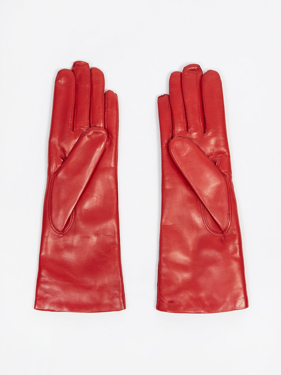 Hestra Hestra Leather Pique Cashmere Glove - Red - Red