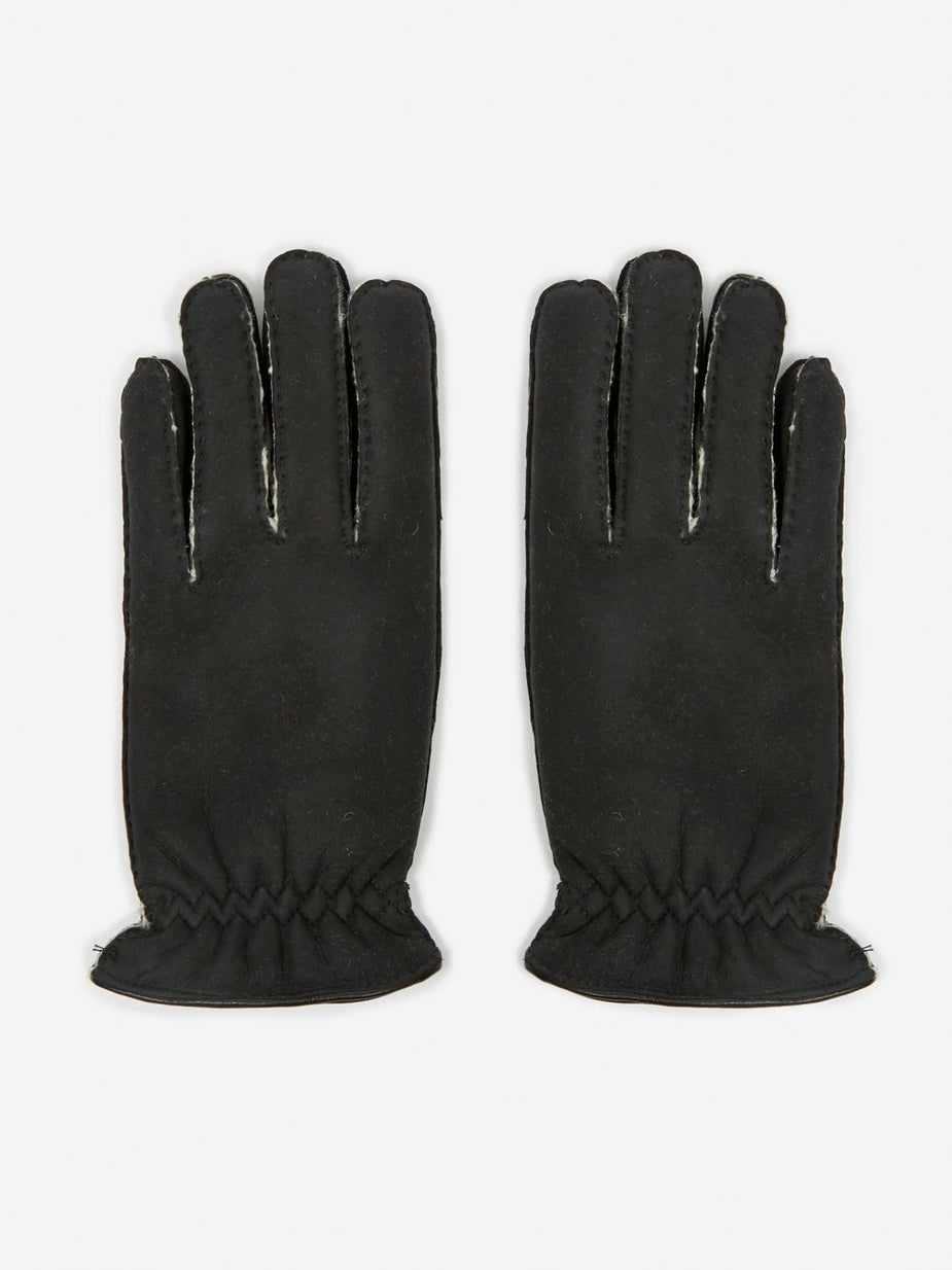 Hestra Hestra Montgomery Lambskin Suede Glove - Black - Black