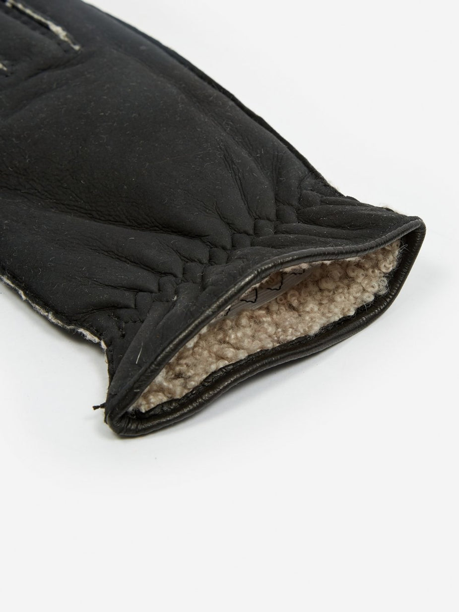 Hestra Hestra Montgomery Lambskin Suede Glove - Black - Black