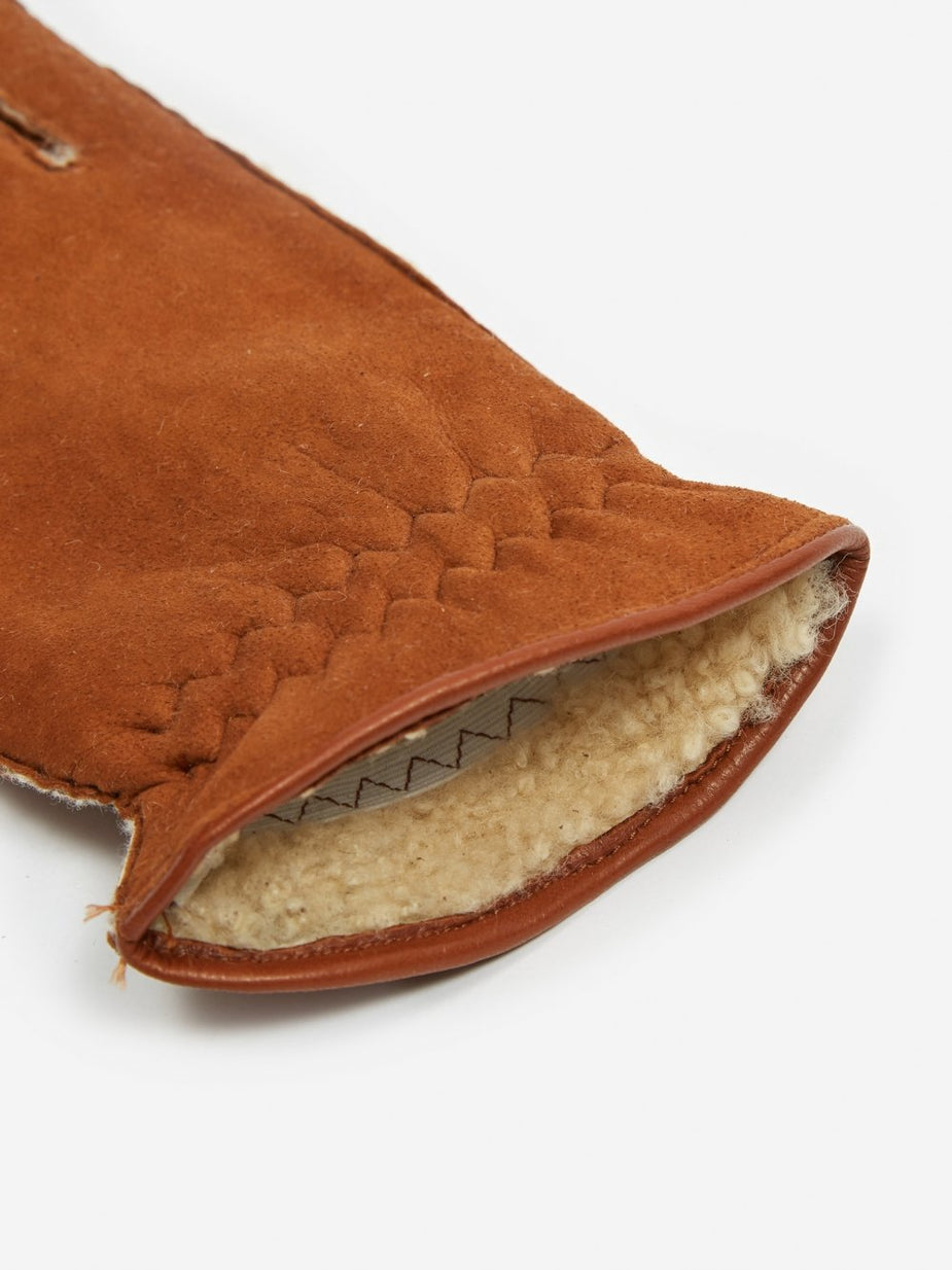 Hestra Hestra Montgomery Lambskin Suede Glove - Brown - Brown