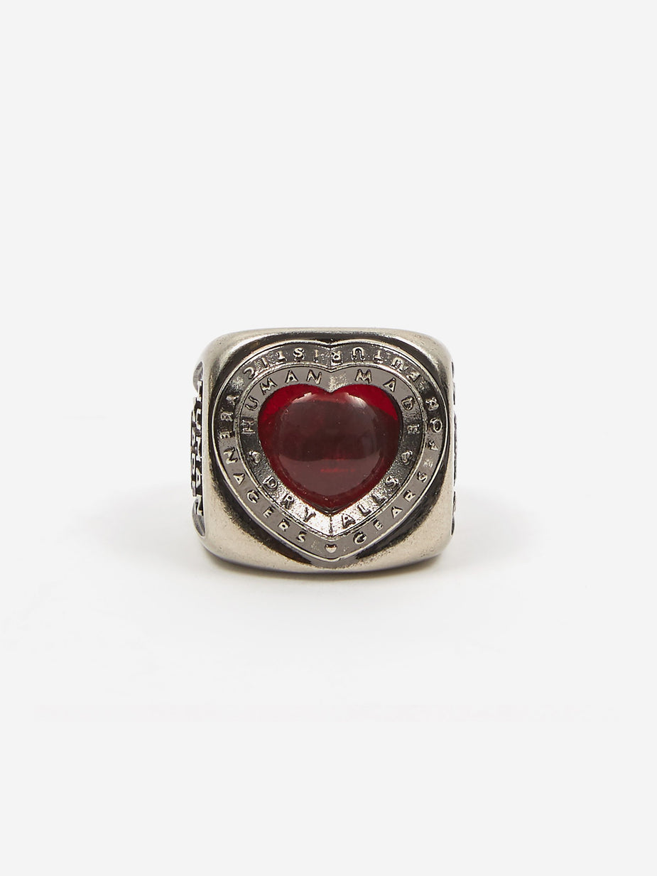 Human Made Human Made Heart College Ring - Silver - Silver