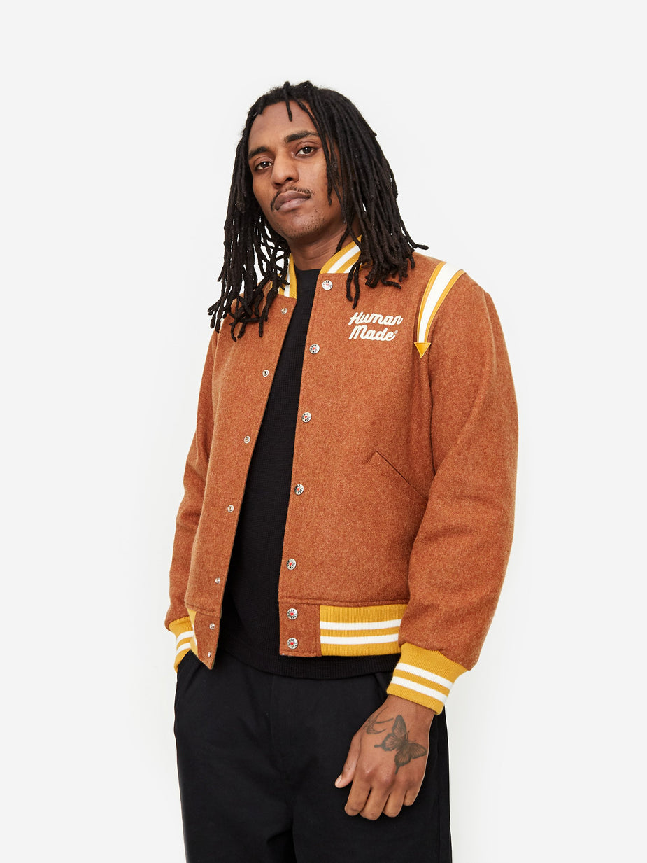 Human Made Human Made Varsity Jacket - Brown - Brown
