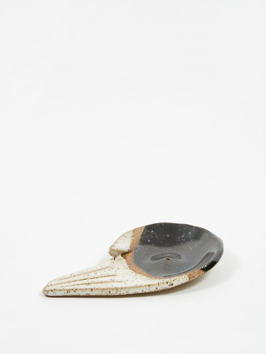 Hightide | Penco IIIVVVYYY Large Open Palm Incense Holder - Black Palm, White Fin - Other