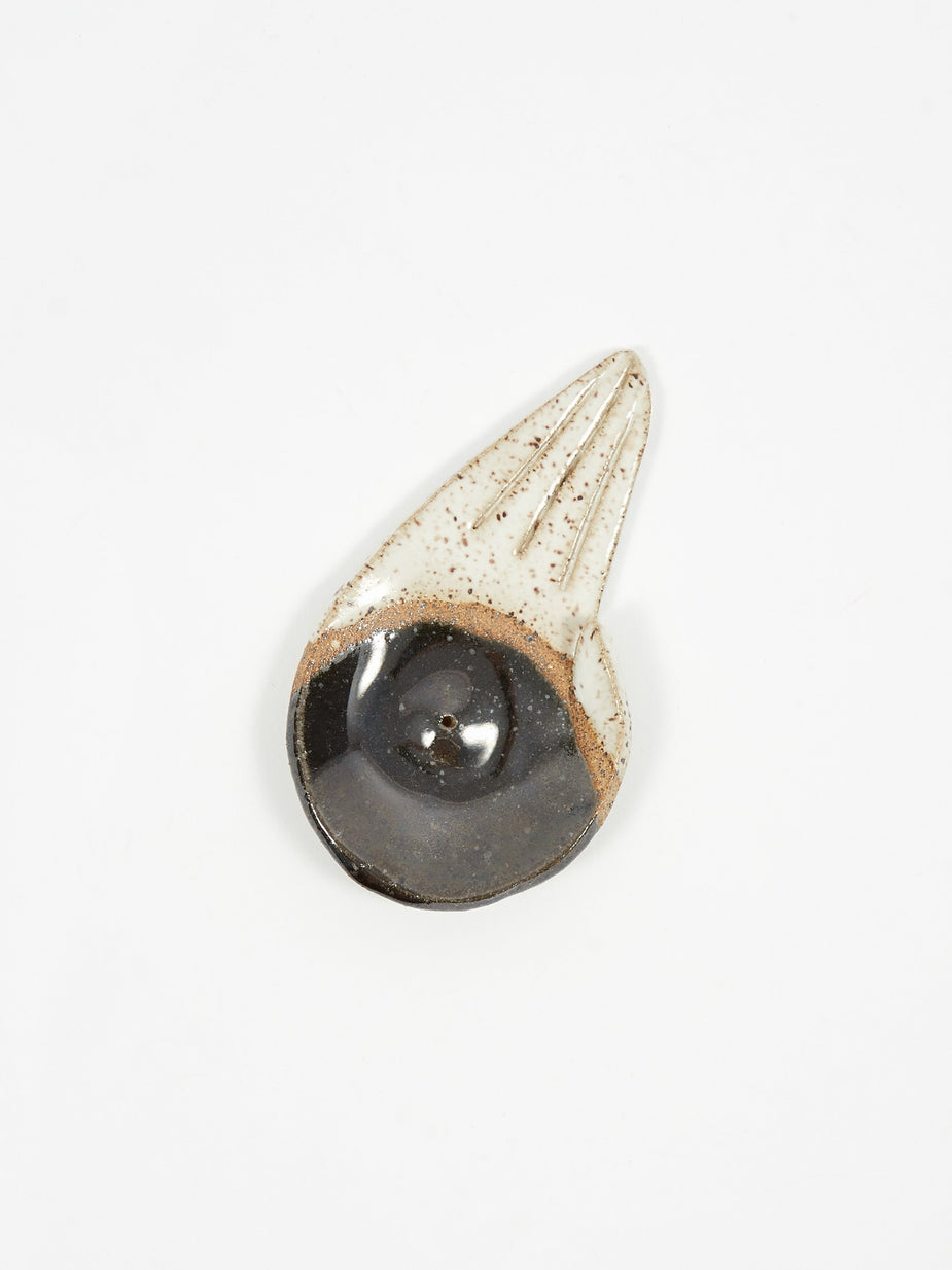 Hightide | Penco IIIVVVYYY Large Open Palm Incense Holder - Black Palm, White Fin - Other