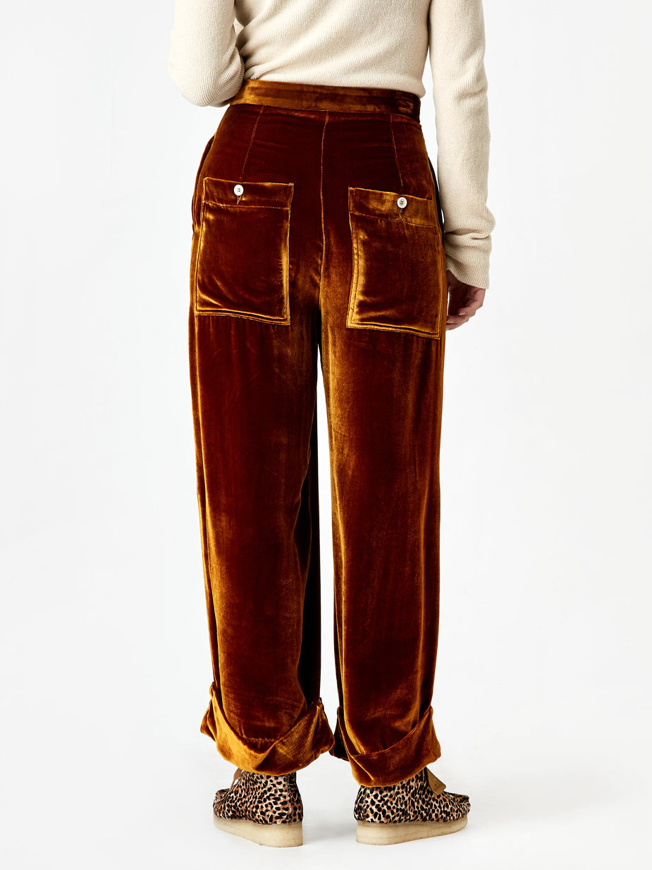 Jejia Jejia Jackie Pant - Gold Velvet - Gold