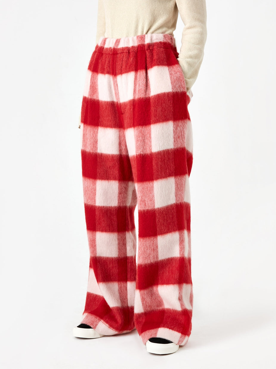 Jejia Jejia Norma Pant - Check Red White - Red