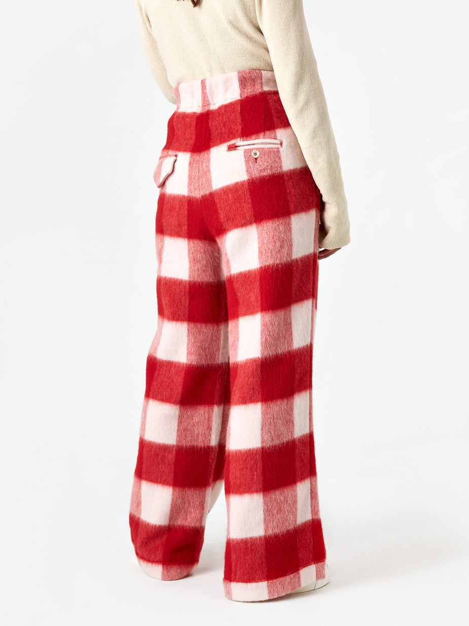 Jejia Jejia Norma Pant - Check Red White - Red