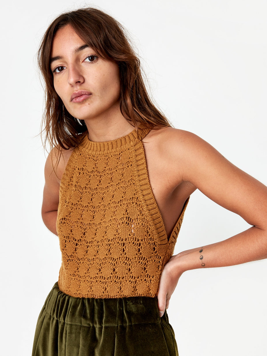 Jejia Jejia Rose Knit Tank - Mustard - Yellow