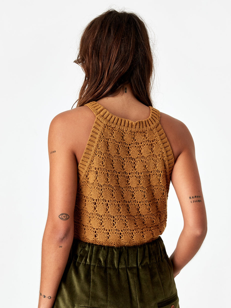 Jejia Jejia Rose Knit Tank - Mustard - Yellow