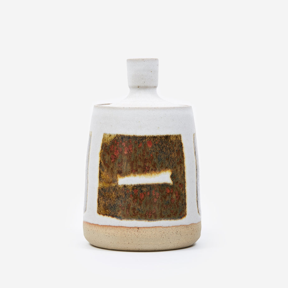 JG Pottery JG Pottery Lidded Caddy - Brown