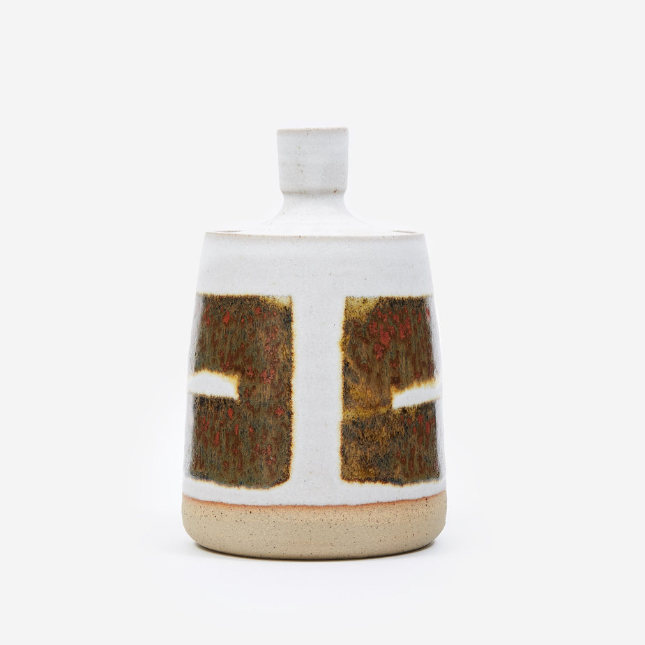 JG Pottery JG Pottery Lidded Caddy - Brown