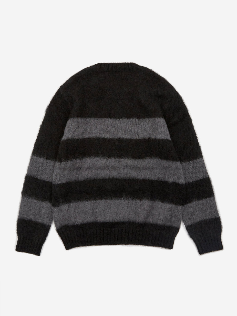 Undercover JohnUNDERCOVER Striped Knit Jumper (JUX4901-1) - Black Border - Black