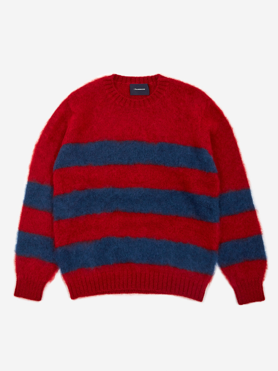 Undercover JohnUNDERCOVER Striped Knit Jumper (JUX4901-1) - Red Border - Red
