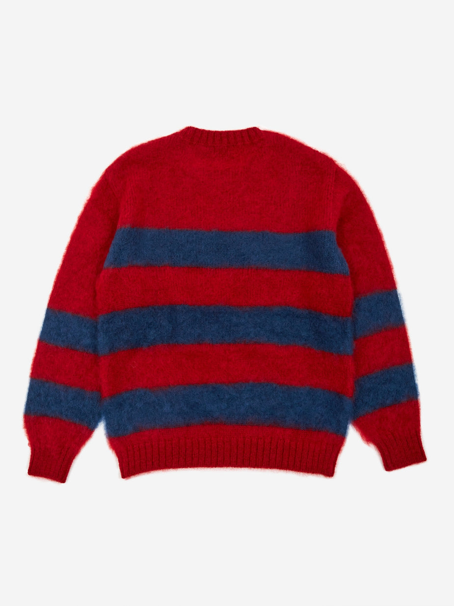 Undercover JohnUNDERCOVER Striped Knit Jumper (JUX4901-1) - Red Border - Red
