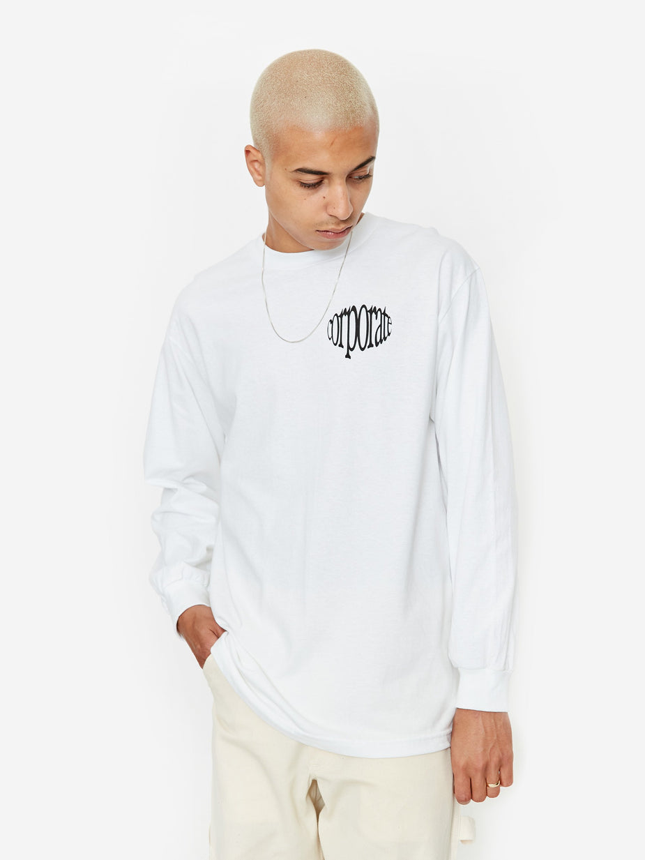 Junior Executive Junior Executive Corporate Longsleeve T-Shirt - White - White
