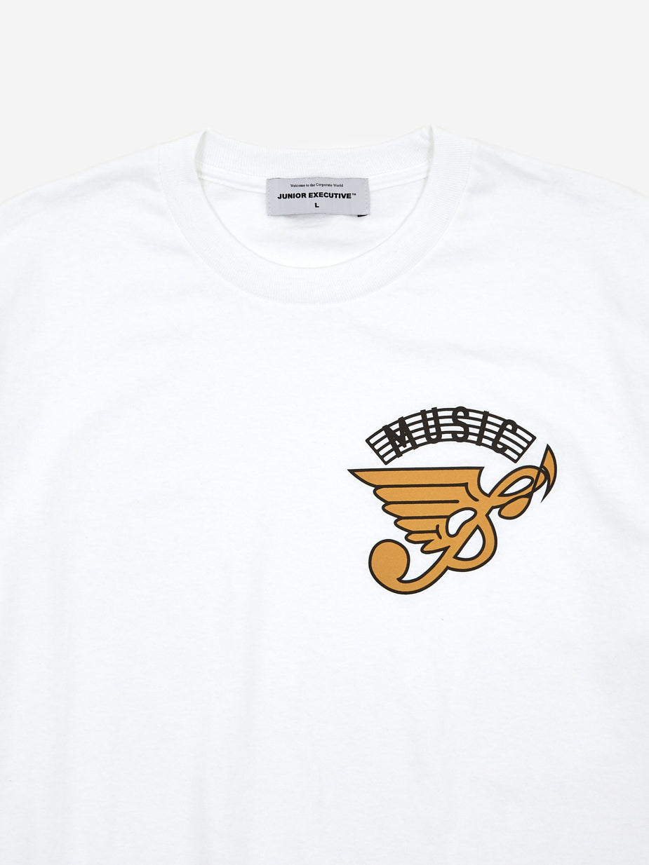 Junior Executive Junior Executive Music Shortsleeeve T-Shirt - White - White