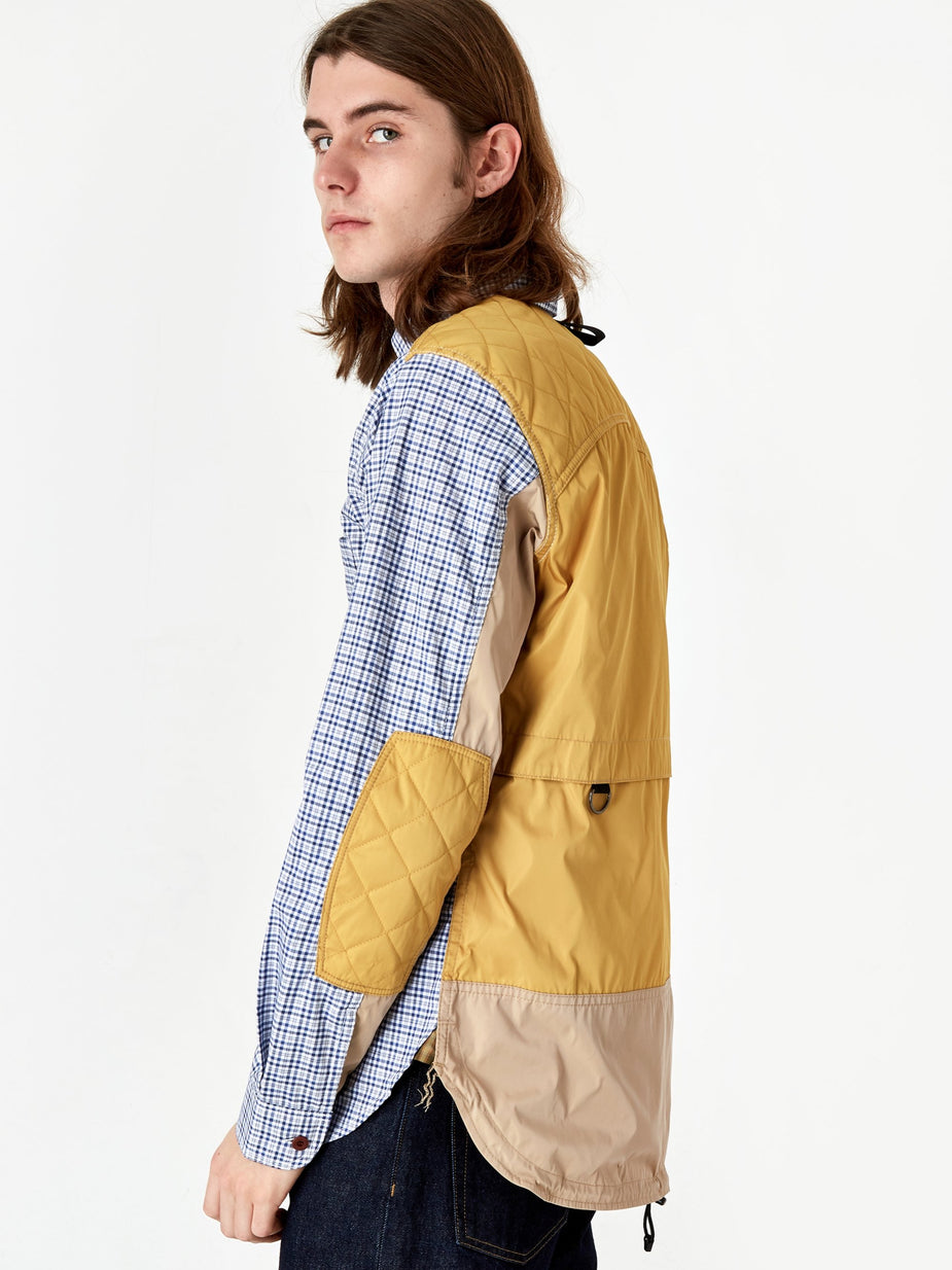 Junya Watanabe Man Junya Watanabe MAN Check Cotton Oxford Shirt - White/Yellow - Yellow