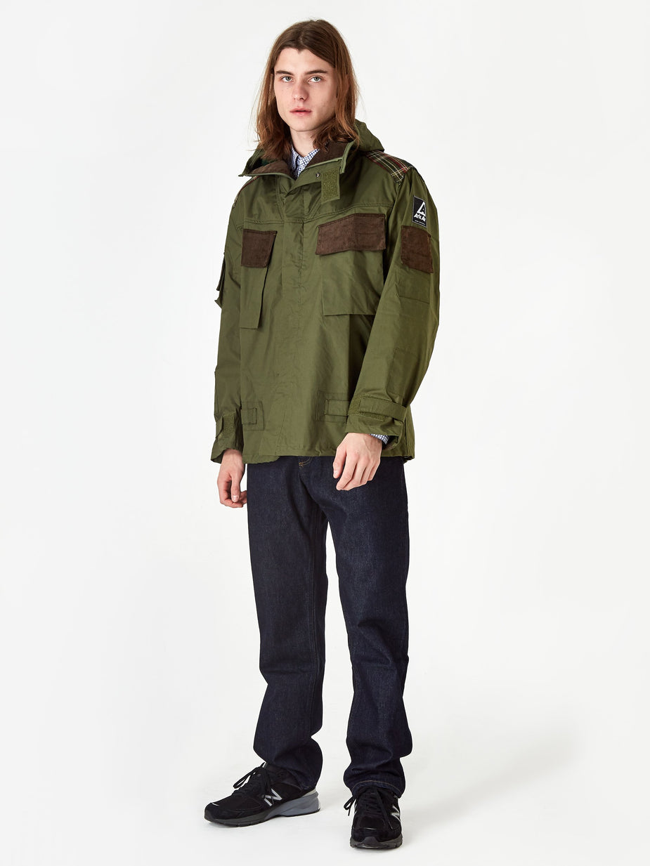 Junya Watanabe Man Junya Watanabe MAN x Ark Air Coated Cotton Canvas Check Coat - Khaki - Neutrals