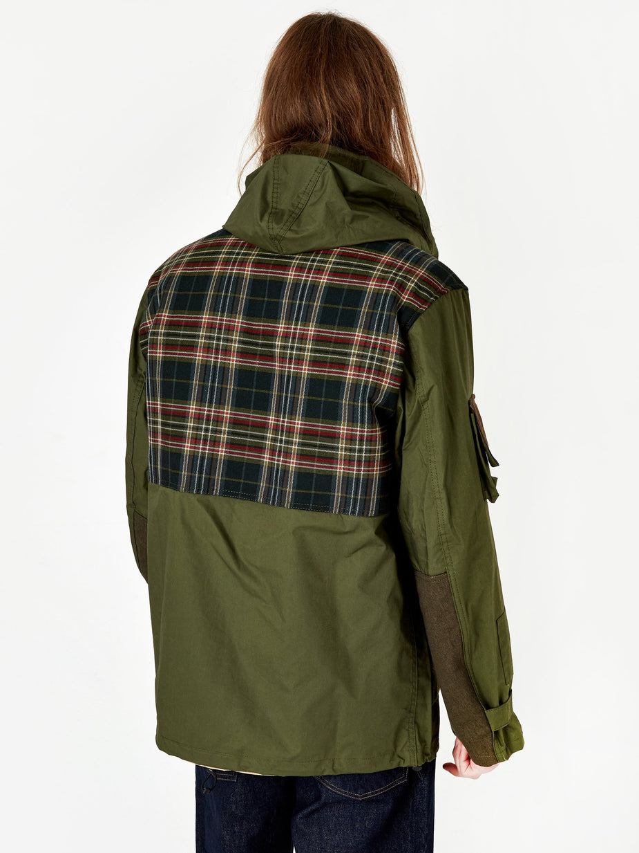Junya Watanabe Man Junya Watanabe MAN x Ark Air Coated Cotton Canvas Check Coat - Khaki - Neutrals