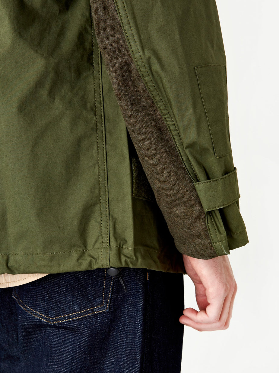 Junya Watanabe Man Junya Watanabe MAN x Ark Air Coated Cotton Canvas Check Coat - Khaki - Neutrals