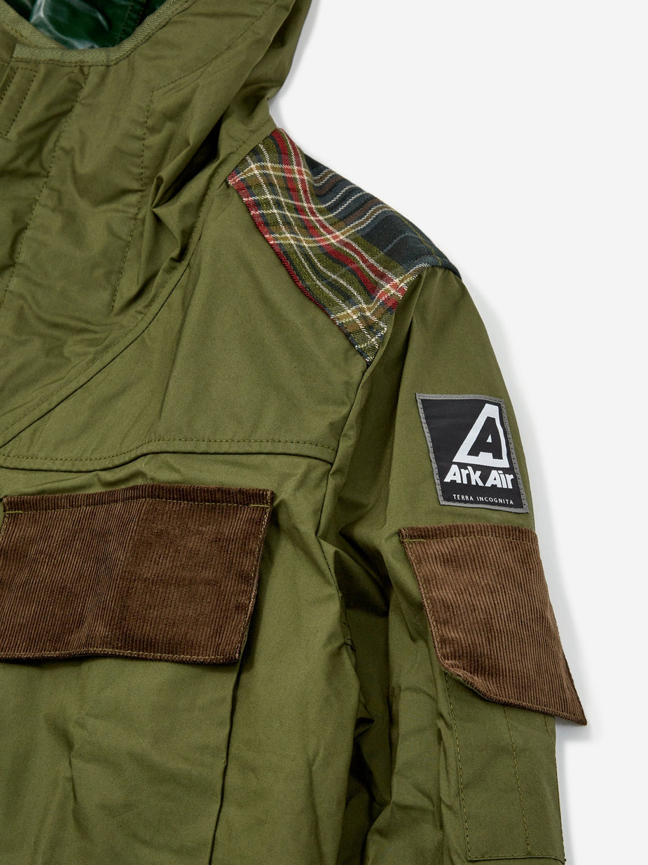 Junya Watanabe Man Junya Watanabe MAN x Ark Air Coated Cotton Canvas Check Coat - Khaki - Neutrals