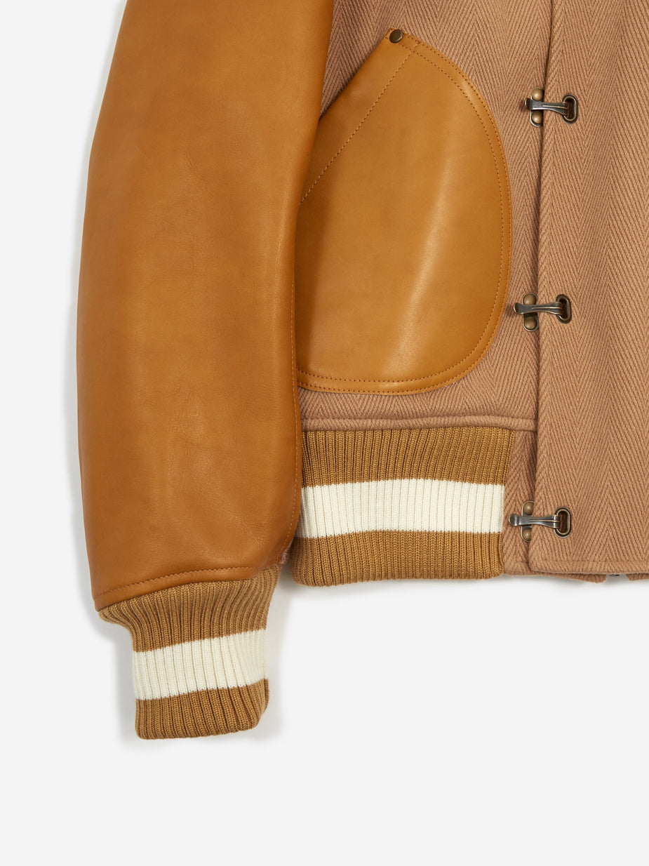 Junya Watanabe Man Junya Watanabe MAN Wool Herringbone Cowhide Jacket - Camel/Beige - Neutrals