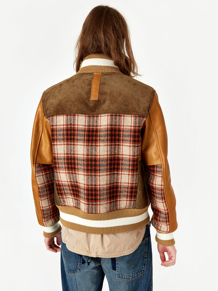 Junya Watanabe Man Junya Watanabe MAN Wool Herringbone Cowhide Jacket - Camel/Beige - Neutrals