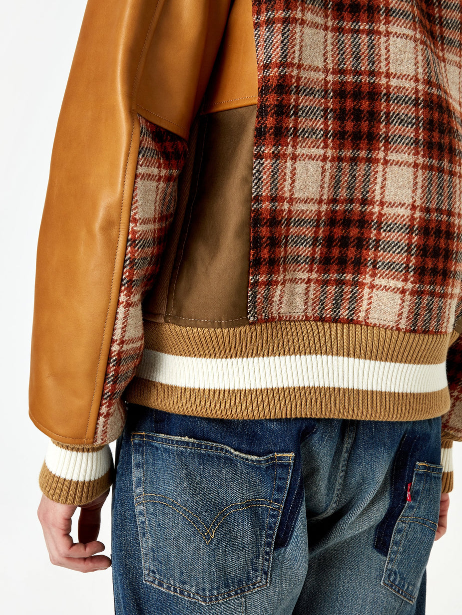 Junya Watanabe Man Junya Watanabe MAN Wool Herringbone Cowhide Jacket - Camel/Beige - Neutrals