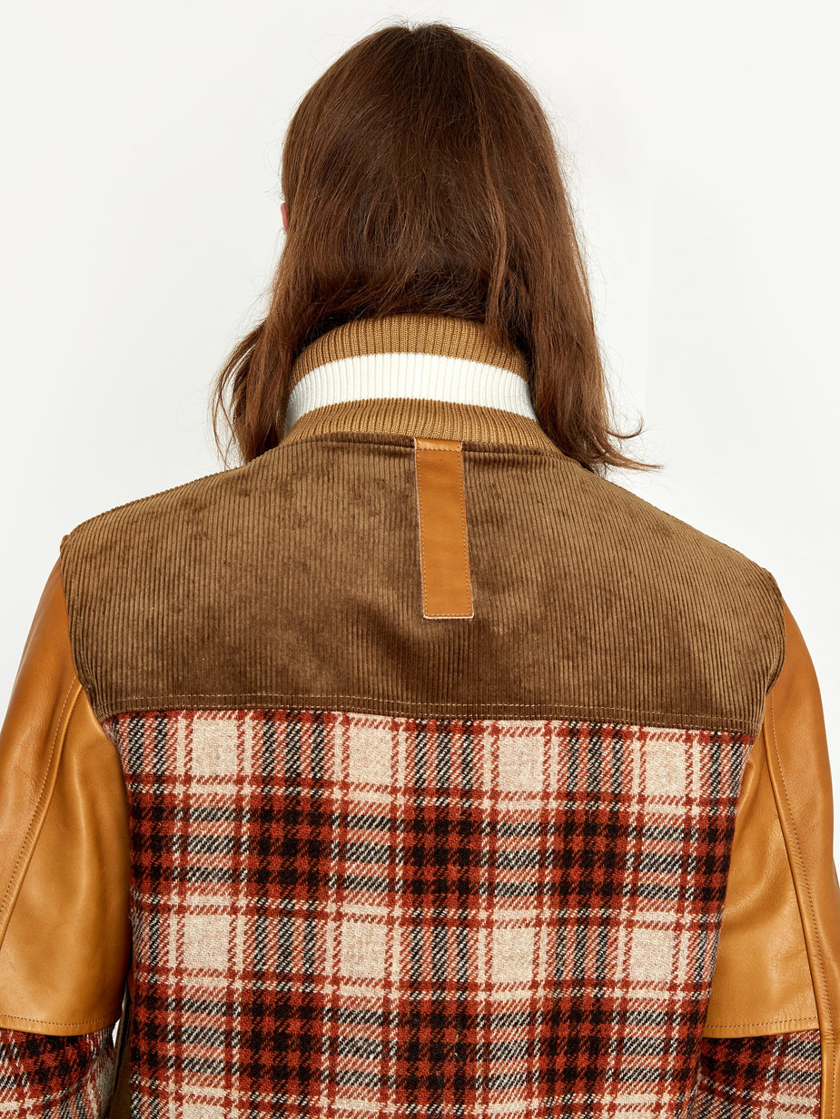 Junya Watanabe Man Junya Watanabe MAN Wool Herringbone Cowhide Jacket - Camel/Beige - Neutrals