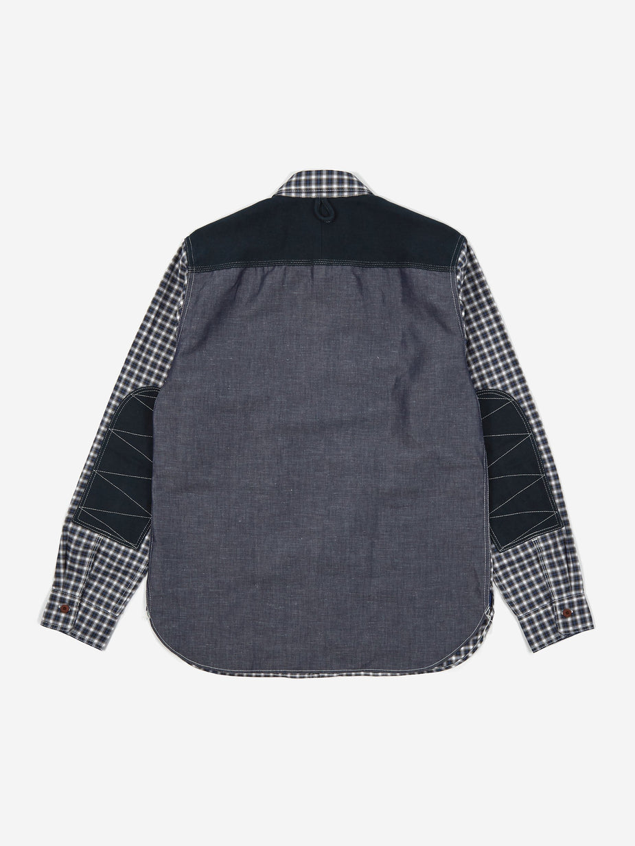 Junya Watanabe Man Junya Watanabe MAN Cotton Flannel Oxford Shirt - Navy/Grey - Grey