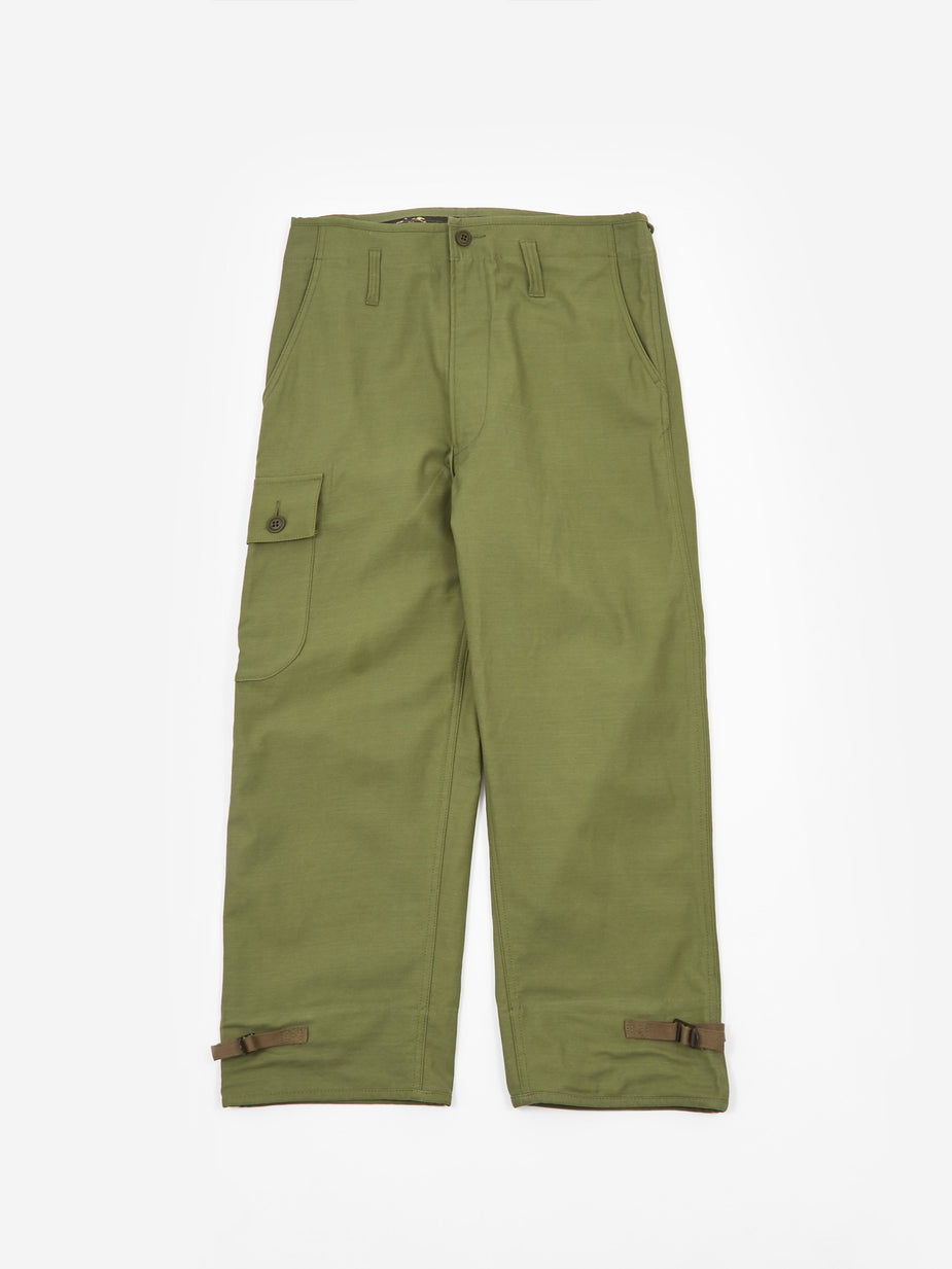 Junya Watanabe Man Junya Watanabe MAN Cotton Back Satin Trouser - Green - Green