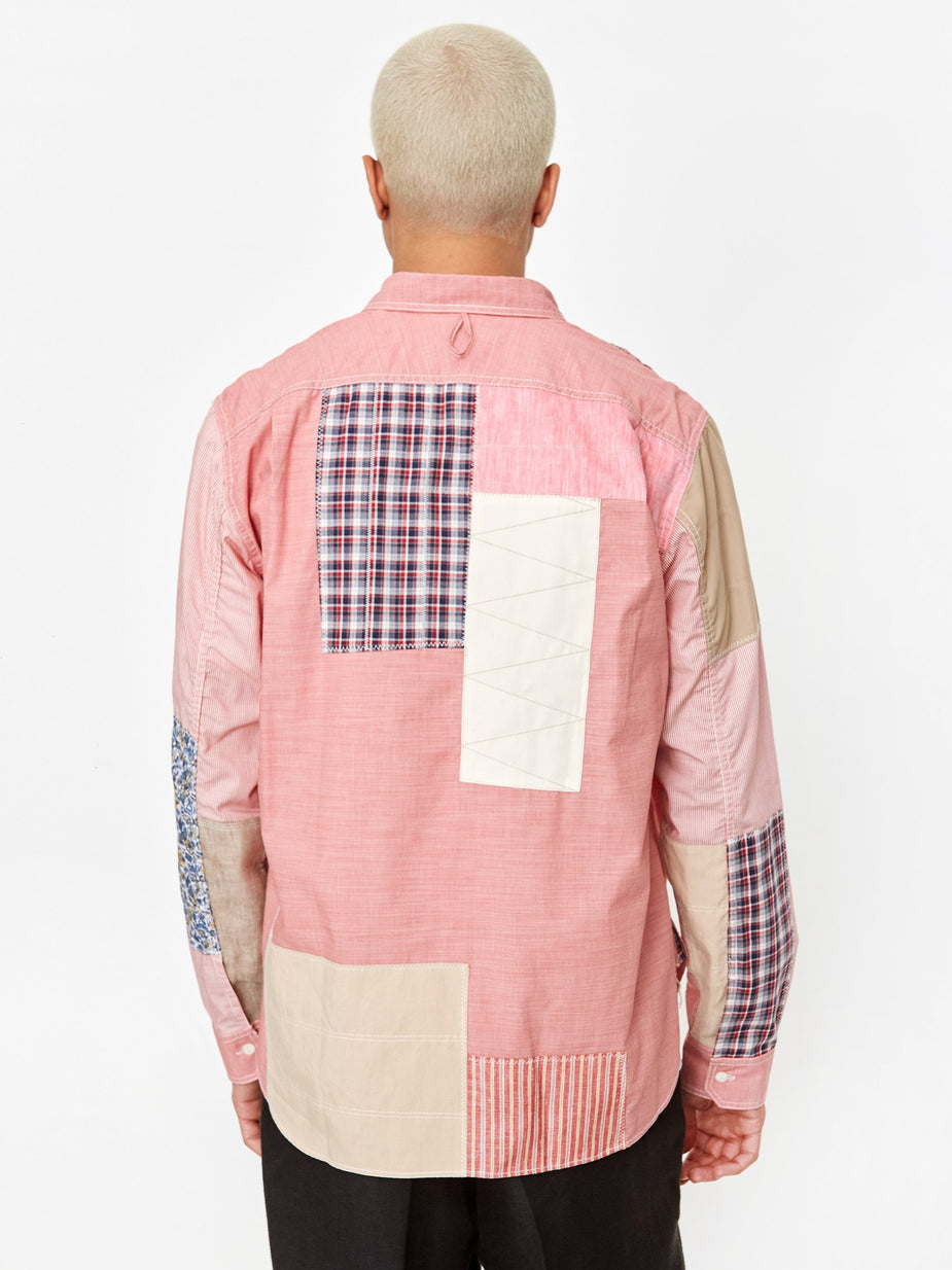 Junya Watanabe Man Junya Watanabe MAN Cotton Check Fabric Mix Shirt - Red/White/Multi - Red