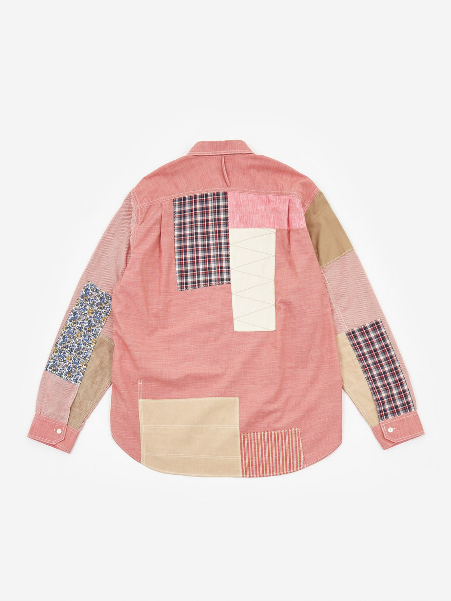Junya Watanabe Man Junya Watanabe MAN Cotton Check Fabric Mix Shirt - Red/White/Multi - Red