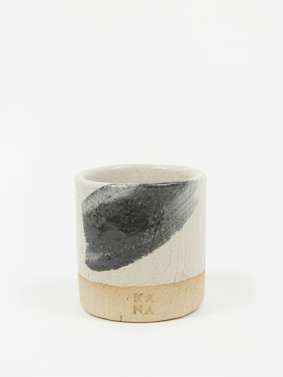 Kana Kana Mug - White And Brush Stroke - White