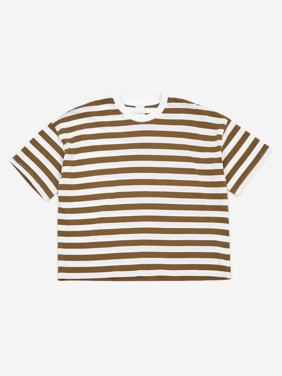 Kowtow Kowtow Oversized Stripe Boxy T-Shirt - Khaki/White - White