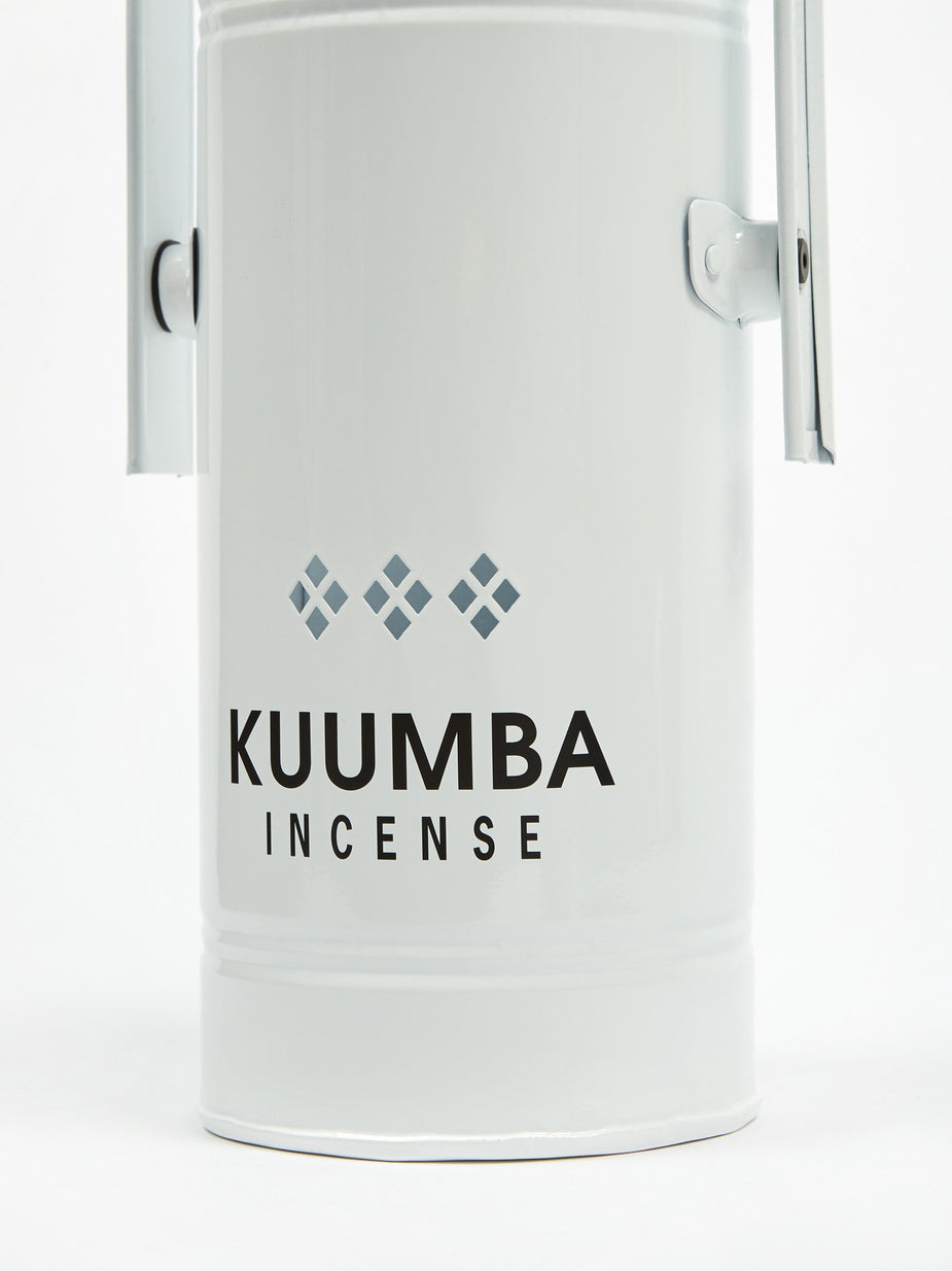 Kuumba Kuumba Metal Can Incense Burner - White/Black - Other