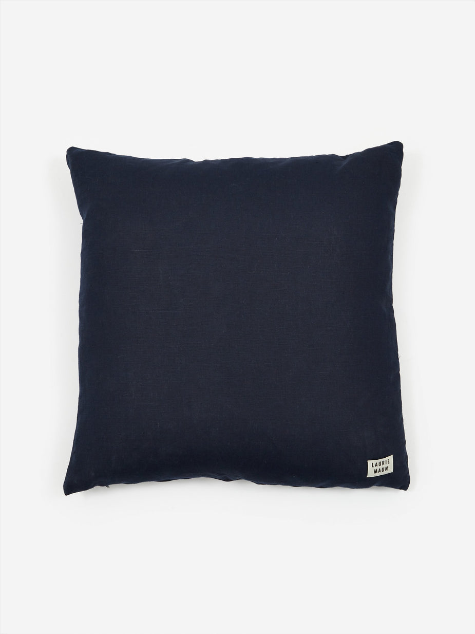 Laurie Maun Laurie Maun Navy Peep Hole Cushion - Other