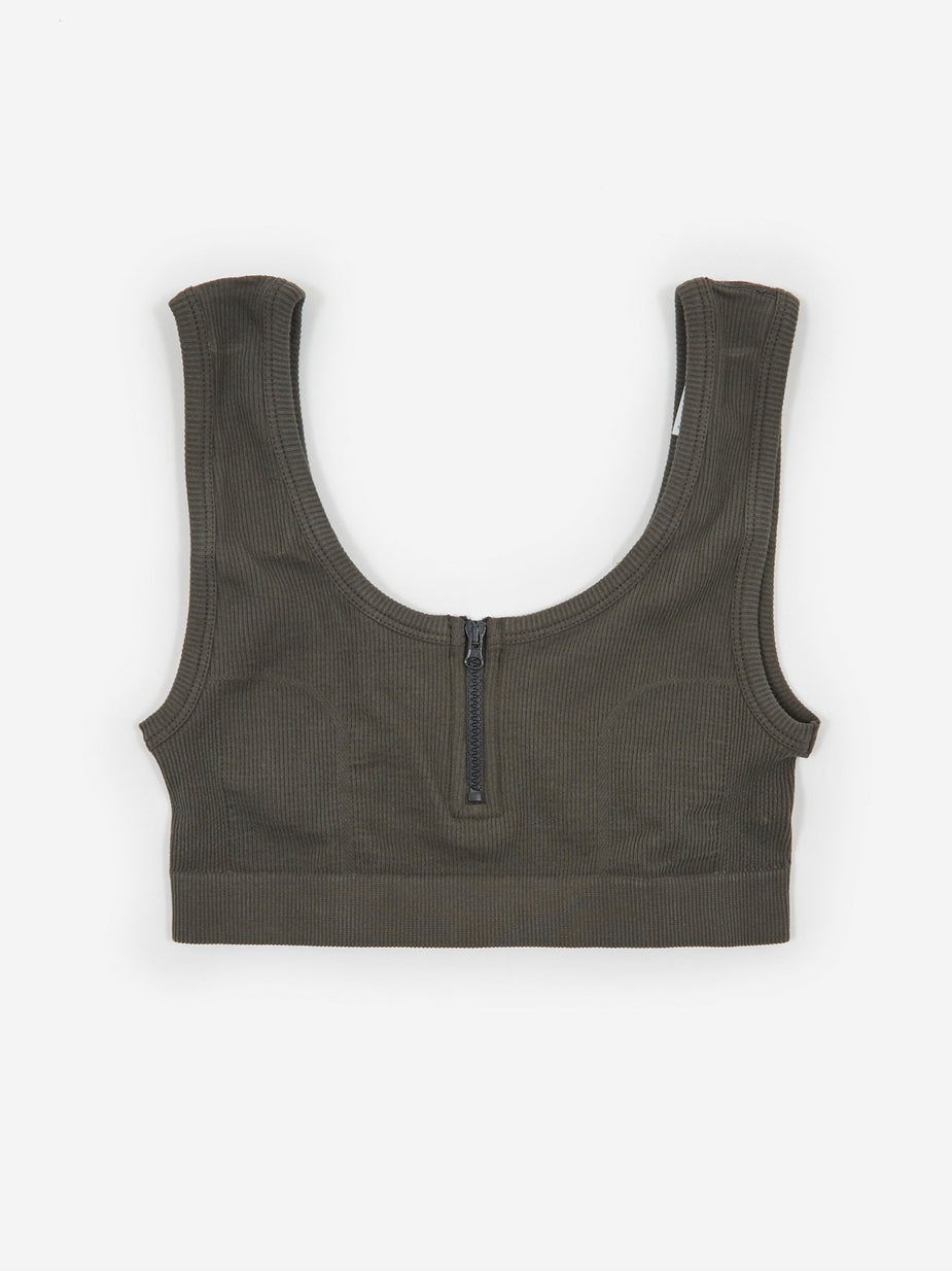 Les Girls Les Boys Les Girl Les Boy Rib Bra Top - Dark Shadow - Other