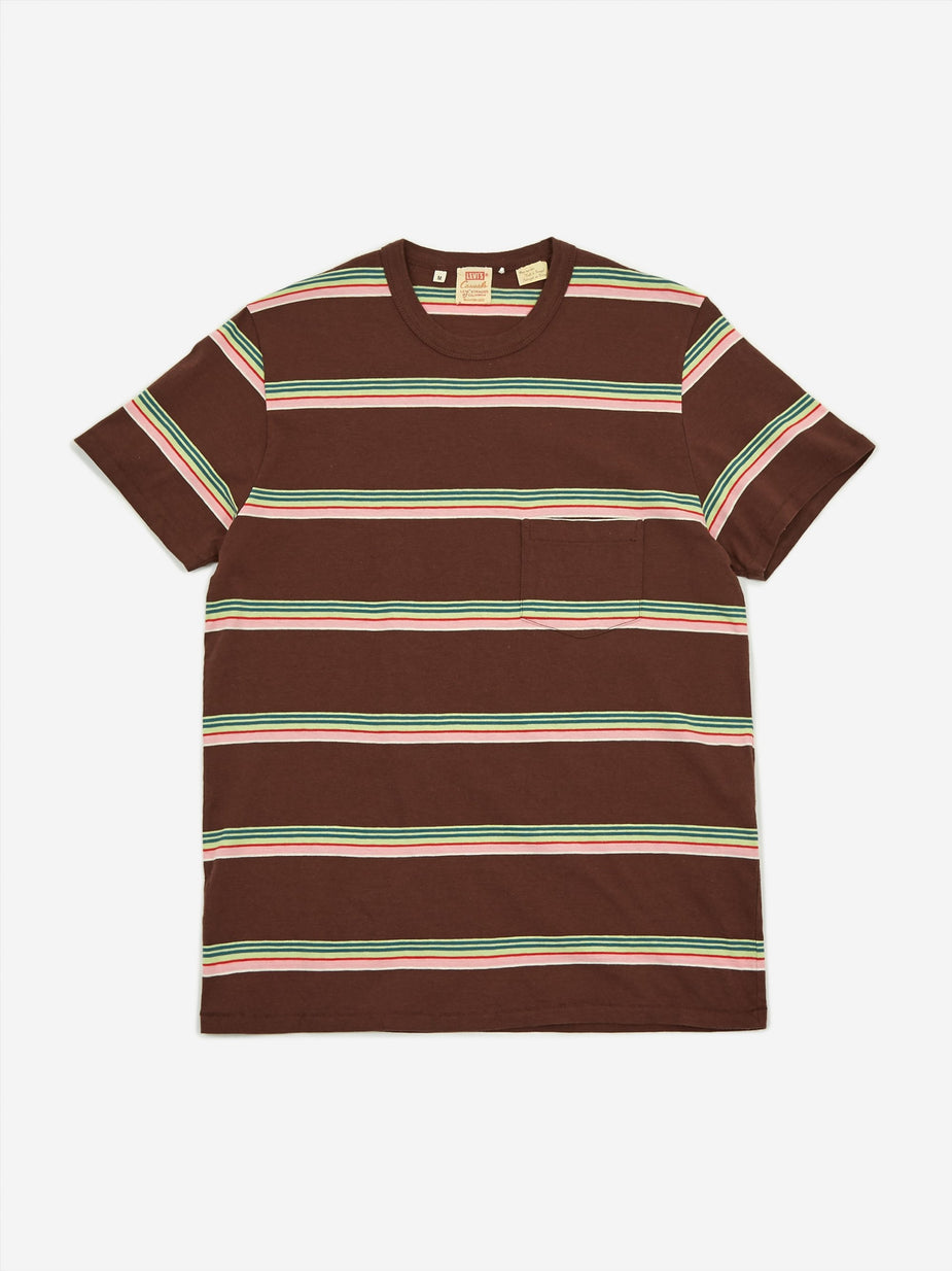 Levis Vintage Clothing Levis Vintage Clothing 1960 Casuals Stripe T-shirt - Brown Multi - Brown