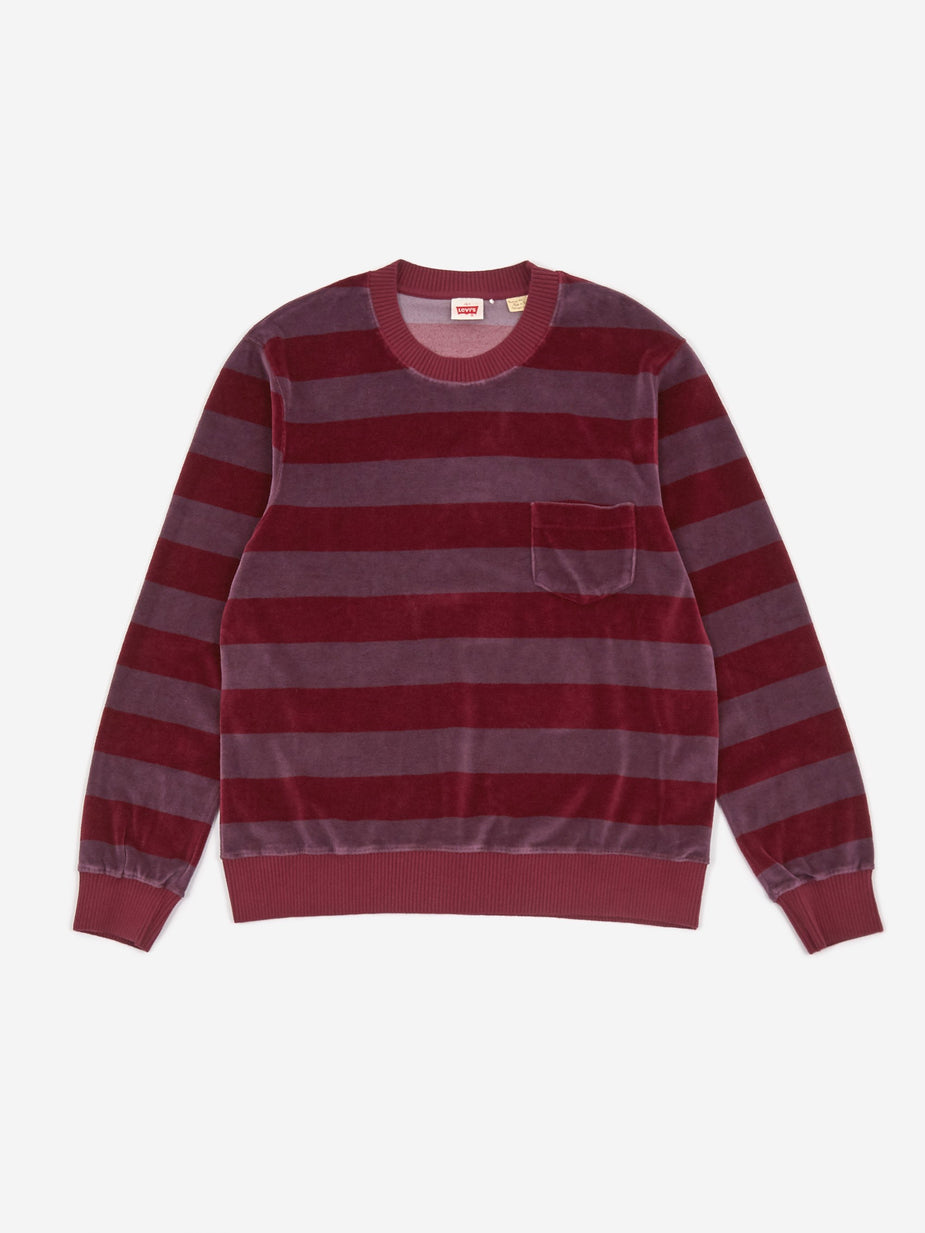 Levis Vintage Clothing Levis Vintage Clothing 1960's Velour Crewneck Longsleeve T-Shirt - Tonal Purple - Purple
