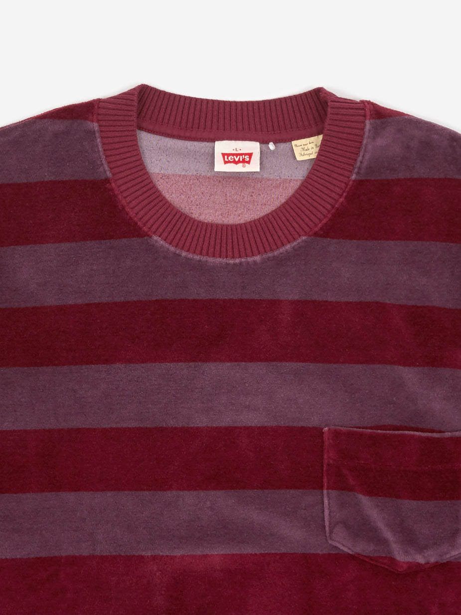 Levis Vintage Clothing Levis Vintage Clothing 1960's Velour Crewneck Longsleeve T-Shirt - Tonal Purple - Purple