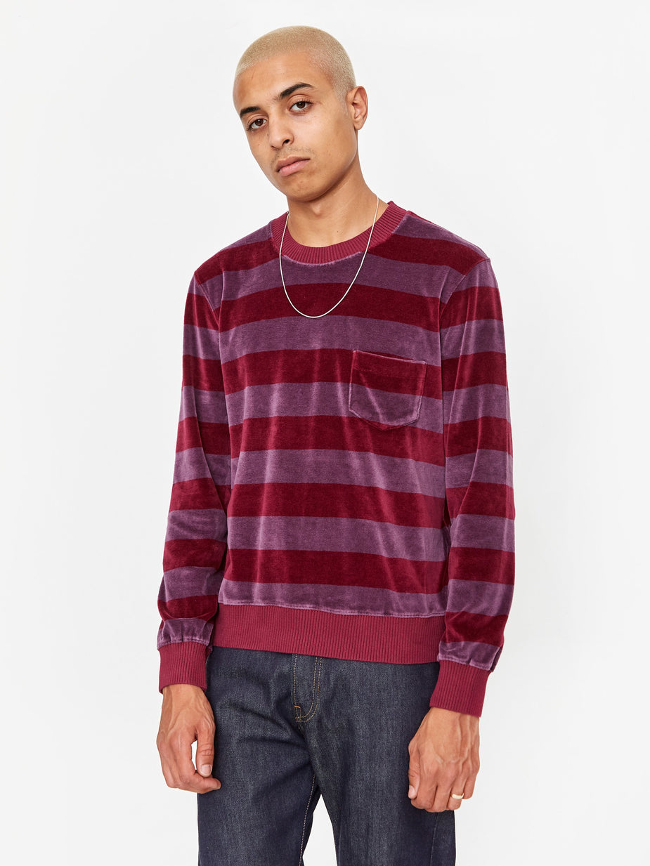 Levis Vintage Clothing Levis Vintage Clothing 1960's Velour Crewneck Longsleeve T-Shirt - Tonal Purple - Purple
