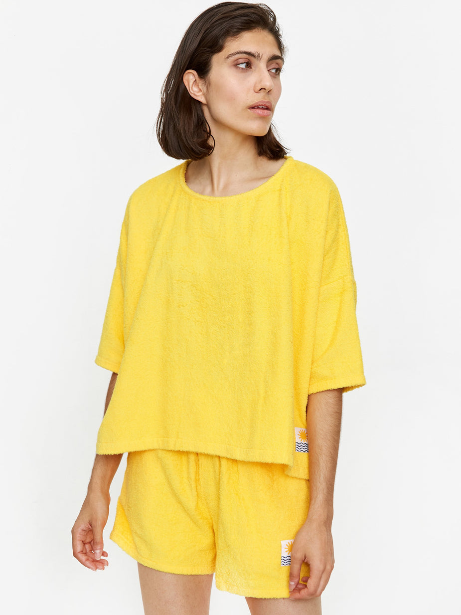 LF Markey LF Markey Basic Towelling Top - Yellow - Yellow