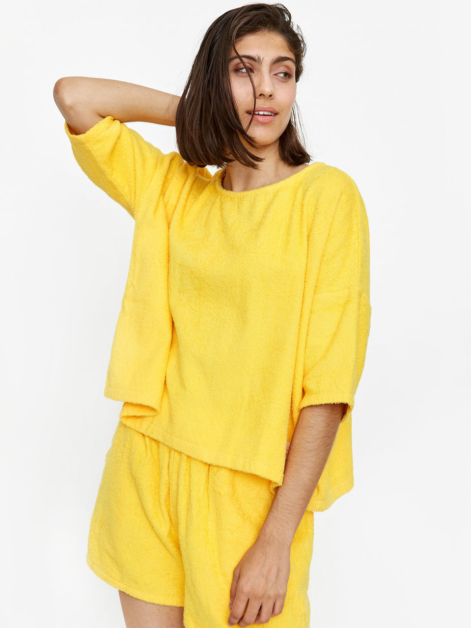 LF Markey LF Markey Basic Towelling Top - Yellow - Yellow