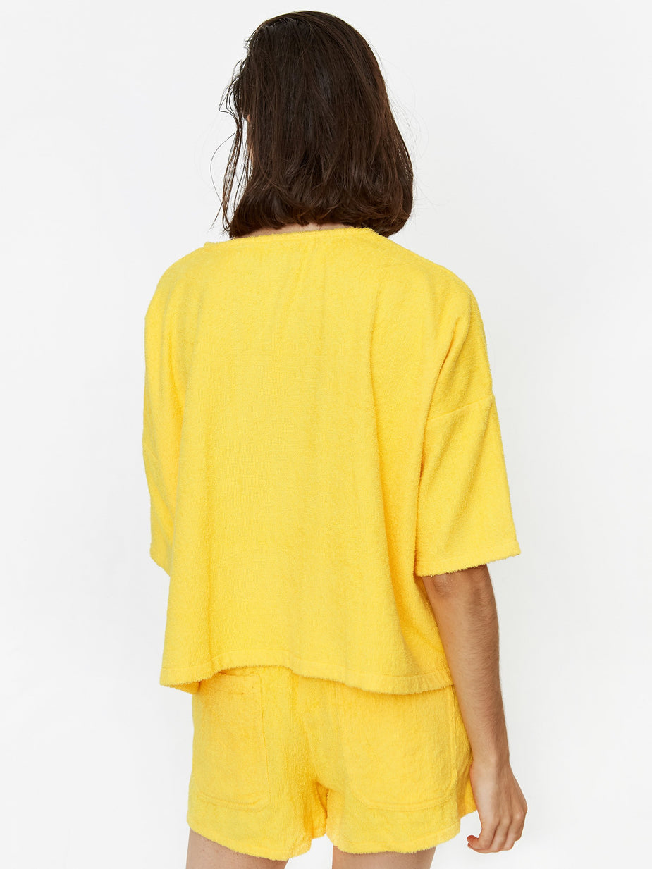 LF Markey LF Markey Basic Towelling Top - Yellow - Yellow