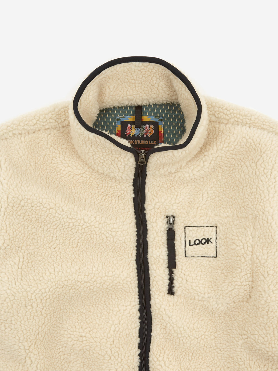 LQQK Studio LQQK Studio Kokopelli Fleece Jacket - Natural - Neutrals