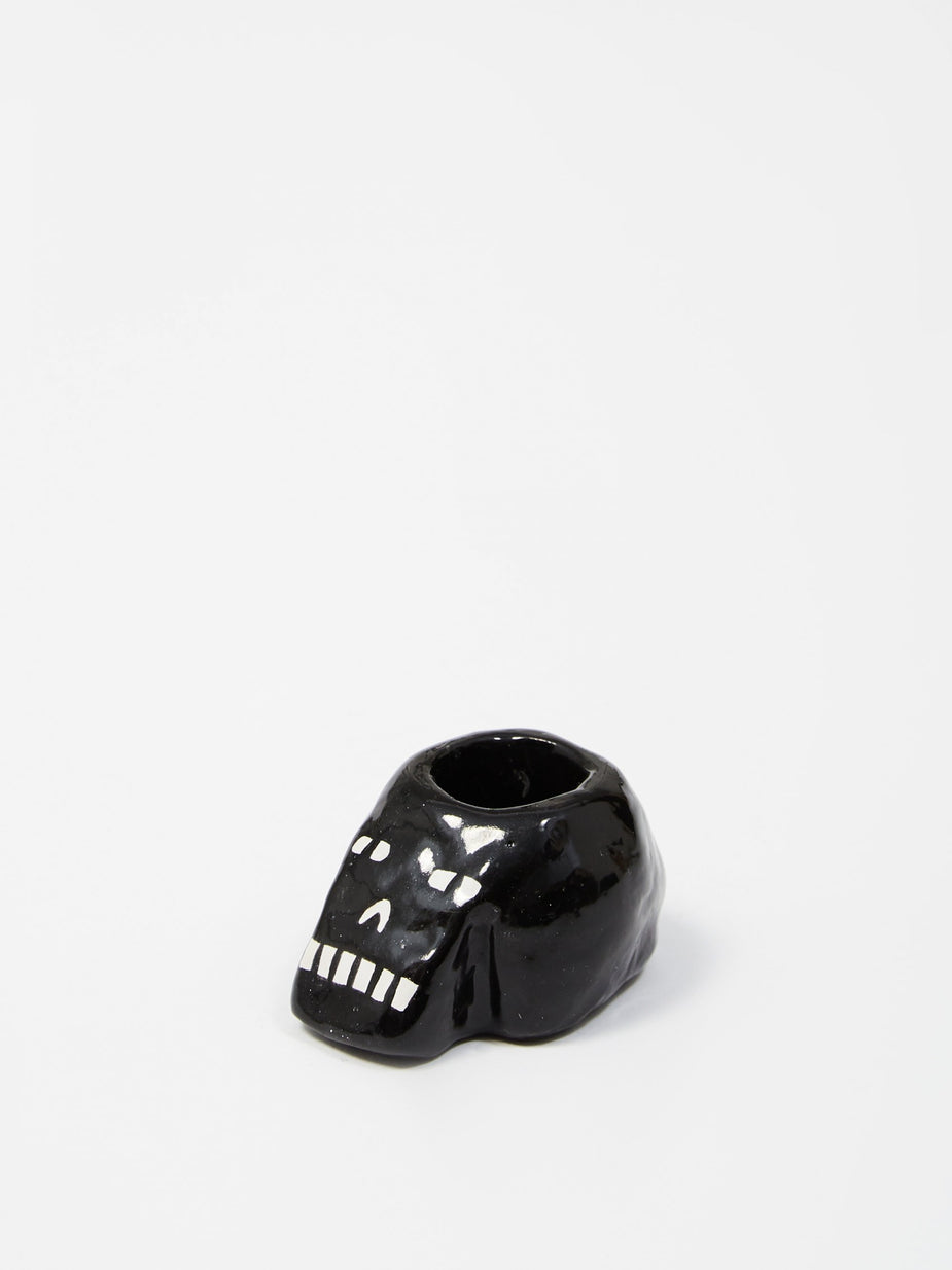 Lucy Kirk Lucy Kirk Black Skull Candleholder - Other