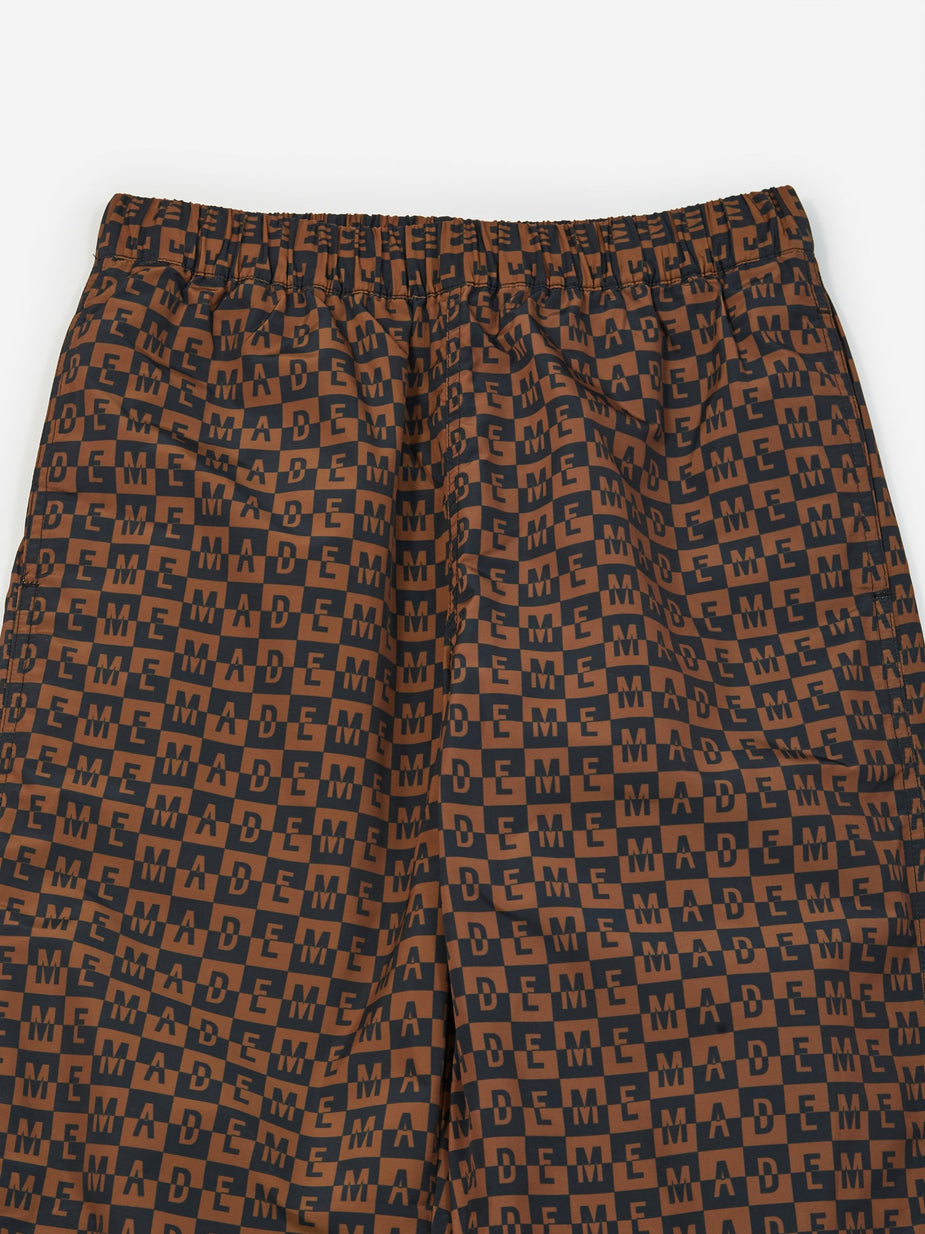 MadeMe MadeMe Checkered Logo Trackpant - Brown - Brown