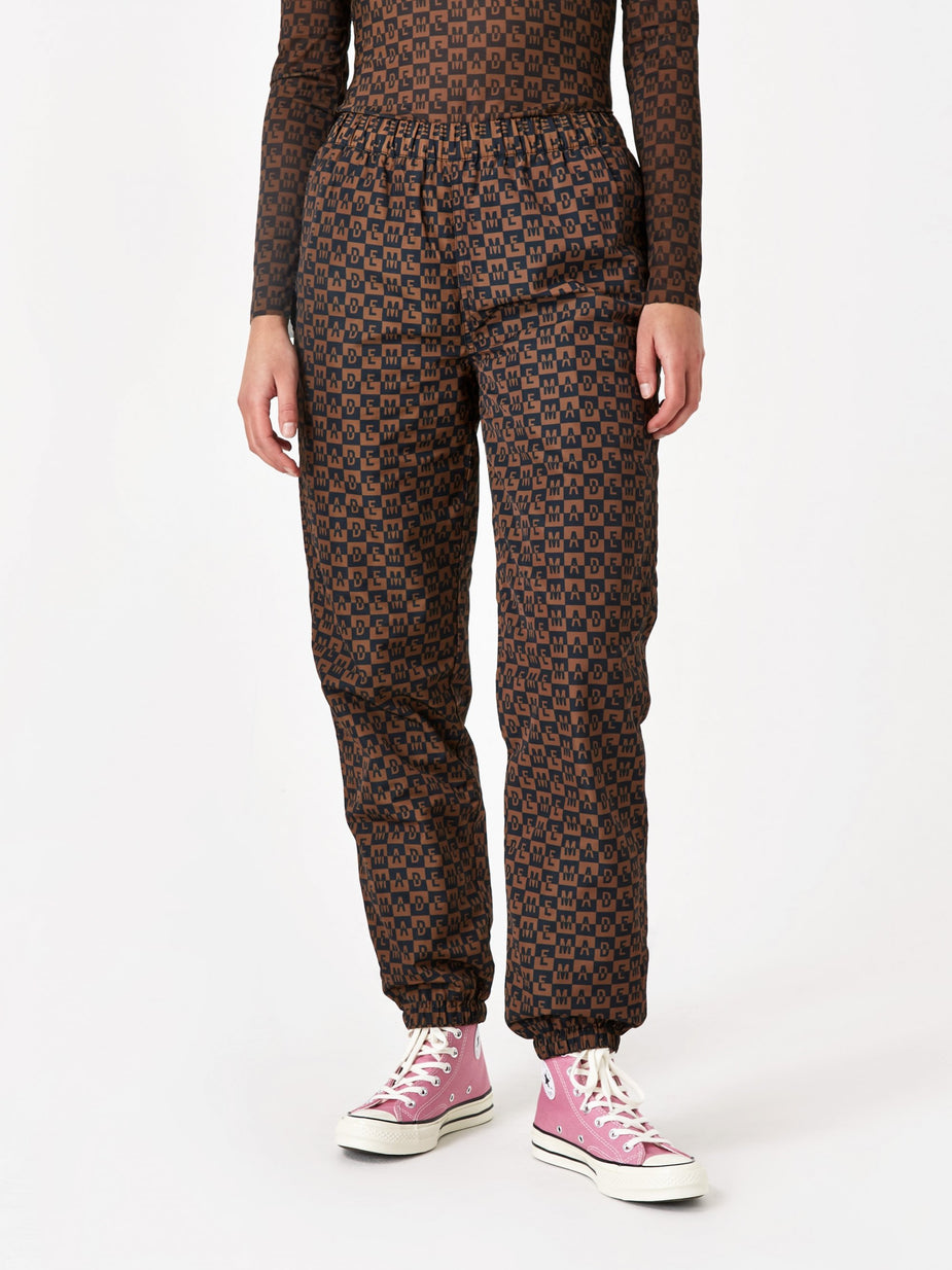 MadeMe MadeMe Checkered Logo Trackpant - Brown - Brown